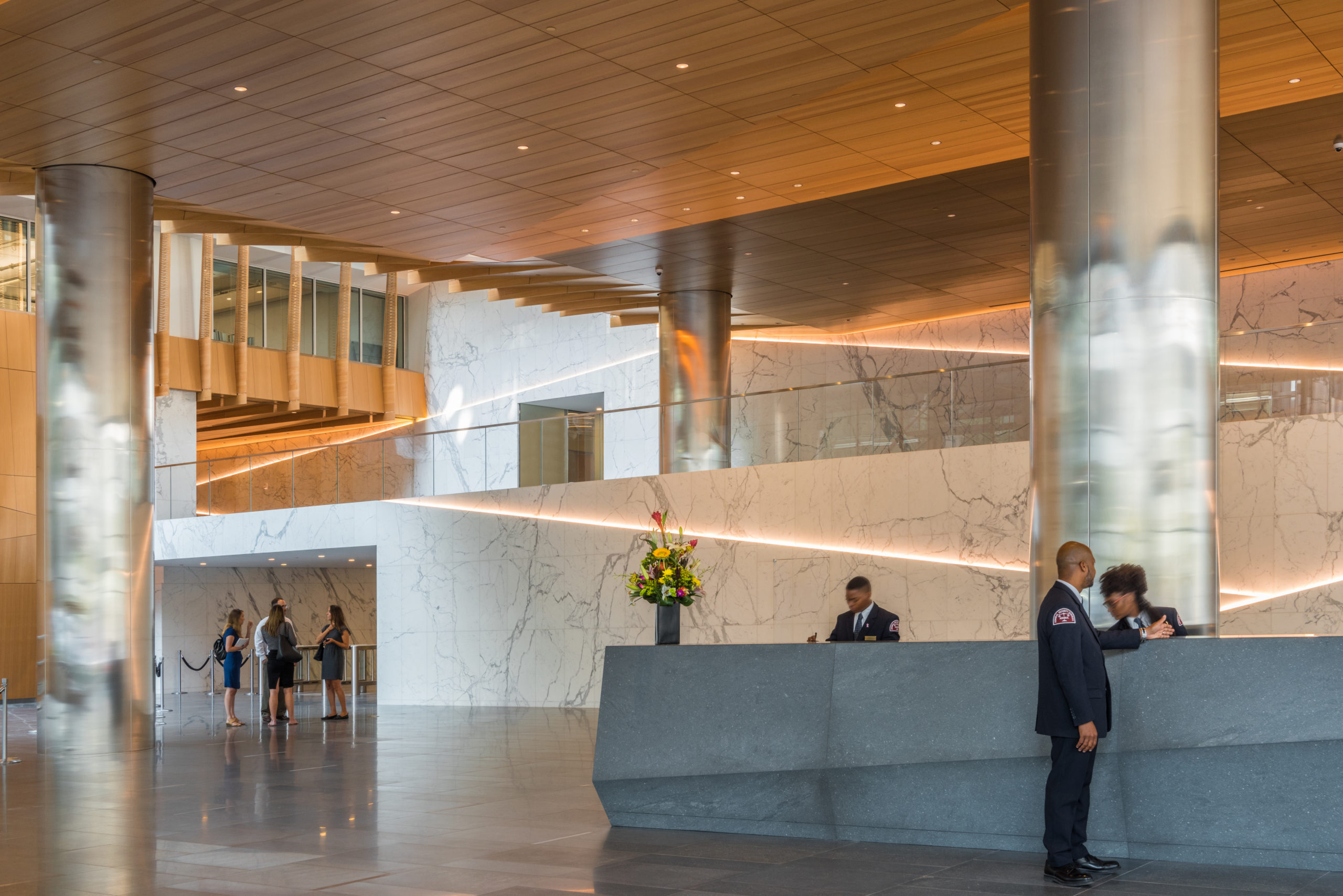 Lobby of Alexander Court featuring Synergi's glass railing