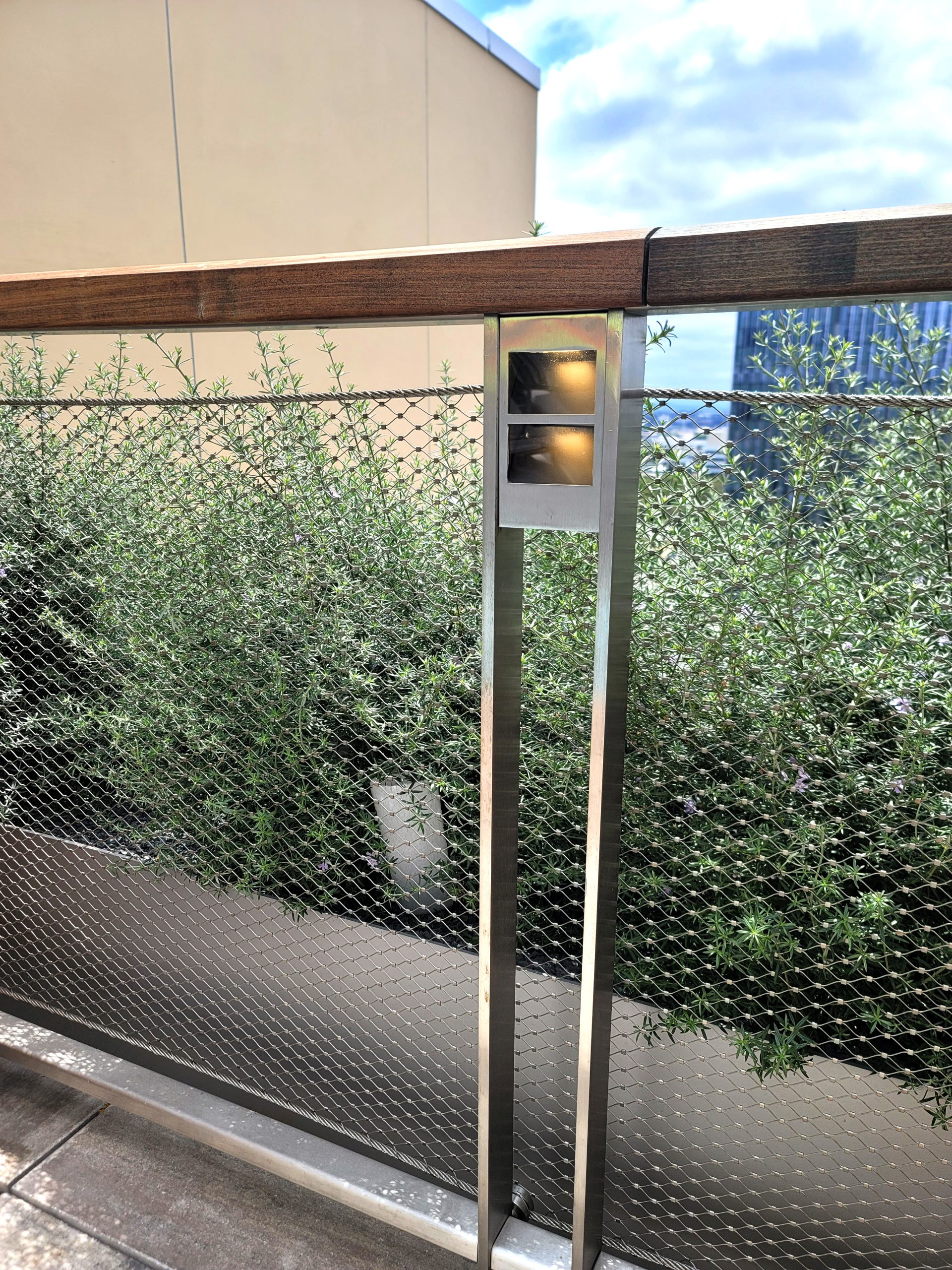 cable guardrail on rooftop