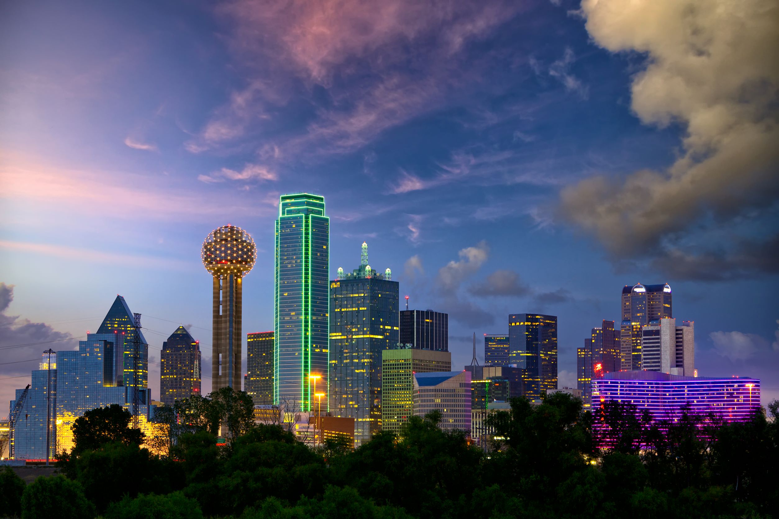 Skyline of Dallas, TX, home to Synergi's newest office